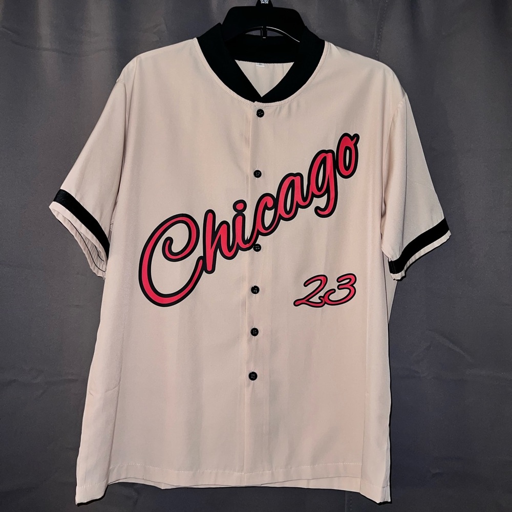 Chicago Men's Cream Baseball Shirt